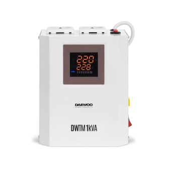 Стабилизатор напряжения DAEWOO DW-TM1kVA (1000Вт, 140-270В, КПД 95%, 2х220В)
