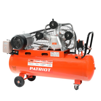 Компрессор PATRIOT PTR 100-670 ременной 380В 3кВт, выход быстросъём, выход елочка 12мм