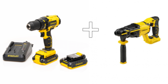 Набор STANLEY шуруповерт SCD20S2K + перфоратор SBR20      