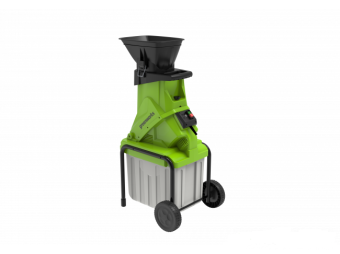 Измельчитель садовый электрический Greenworks GACSB (220В, 2500 Вт с контейнером) 2206707