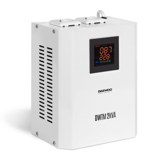 Стабилизатор напряжения DAEWOO DW-TM2kVA (2000Вт, 140-270В, КПД 95%, 2х220В)