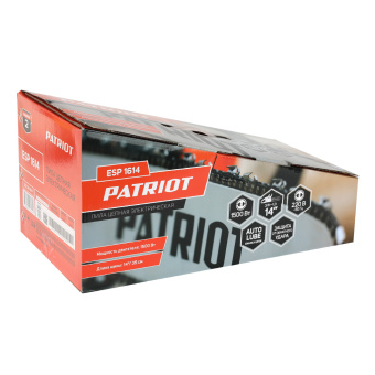 Электропила PATRIOT ESP 1614 (1,5кВт, шина 14"/35см, поперечный двигатель) 220301614