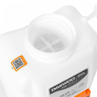 Опрыскиватель аккум. DAEWOO FA 20 Li (20л., 5бар, 5л/мин, акк.12В, Li-Ion, 10Ач., 6.2кг) 