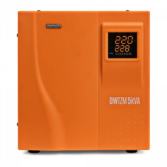 Стабилизатор напряжения DAEWOO DW-TZM5kVA (5000Вт, 140-270В, КПД 95%, 2х220В, BayPass)