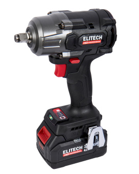 Гайковерт Elitech HD CW2009SL (ударн.,20В,1х4.0Ач,ELP,0-2400у\м,900Нм,кв 1\2",2.2кг,ч,М12-М24,чем