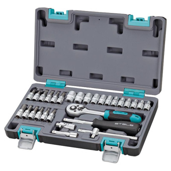 Набор инструментов Stels 1/4", CrV пластик.кейс 29 предм 14100