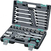 Набор инструмента STELS 1/2" 1/4"  CrV пласт.кейс 31 пред.