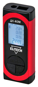 Измеритель длины  Elitech ДМ ДЛ 40М (0.03-40м,точн ±2мм\м,аккум. встроенный Li-ion,MicroUSB,0.02кг)