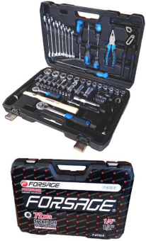 Набор инструмента Forsage 1/4"  1/2" 72пр. 6гр. 4-32мм F-4722-5 New  28513