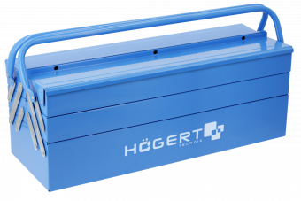 Ящик HOEGERT TECHNIK для инструментов, металлический 5 отделений 53*20,5*20см HT7G078